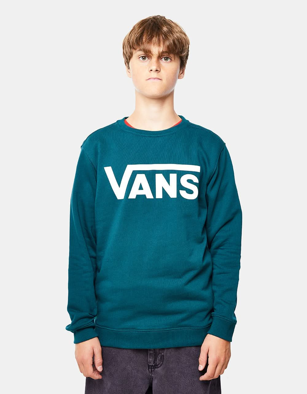 Vans By Vans Classic Kids Crew - Deep Teal/White