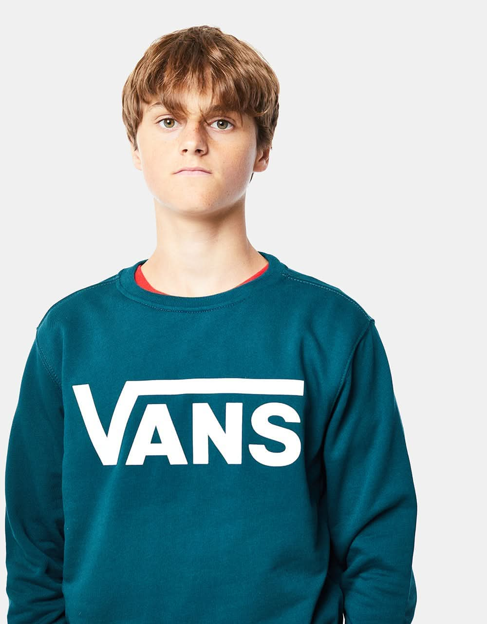 Vans By Vans Classic Kids Crew - Deep Teal/White