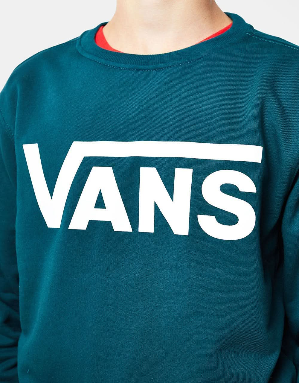 Vans By Vans Classic Kids Crew - Deep Teal/White