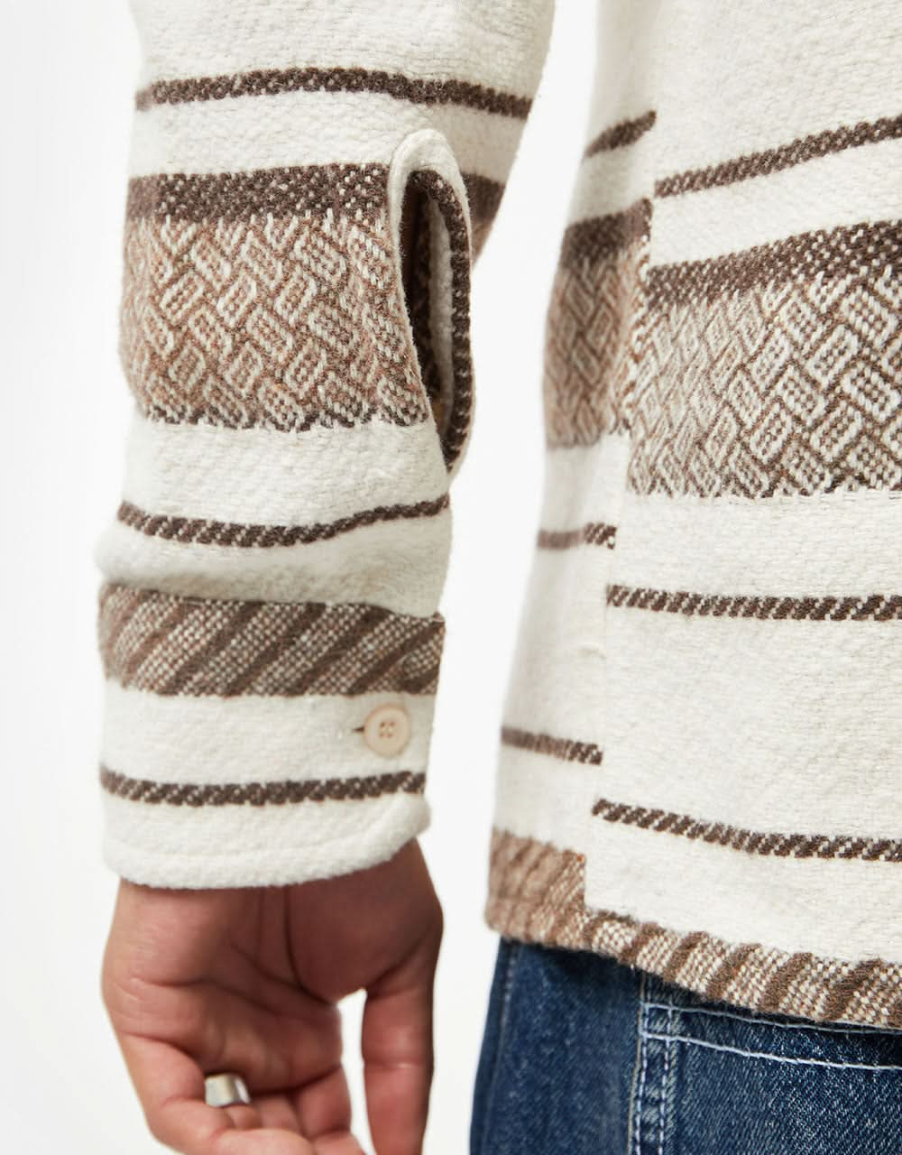 Route One Navajo Heavyweight Flannel Shirt - Natural