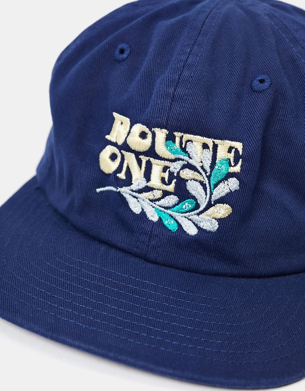 Route One Filigree 6 Panel Cap - Washed Navy