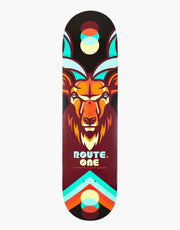 Route One Horned Beasts Skateboard Deck - 8"