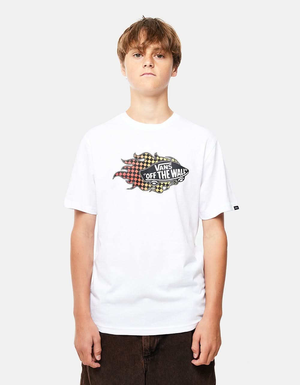 Vans Flame Kids T-Shirt - White