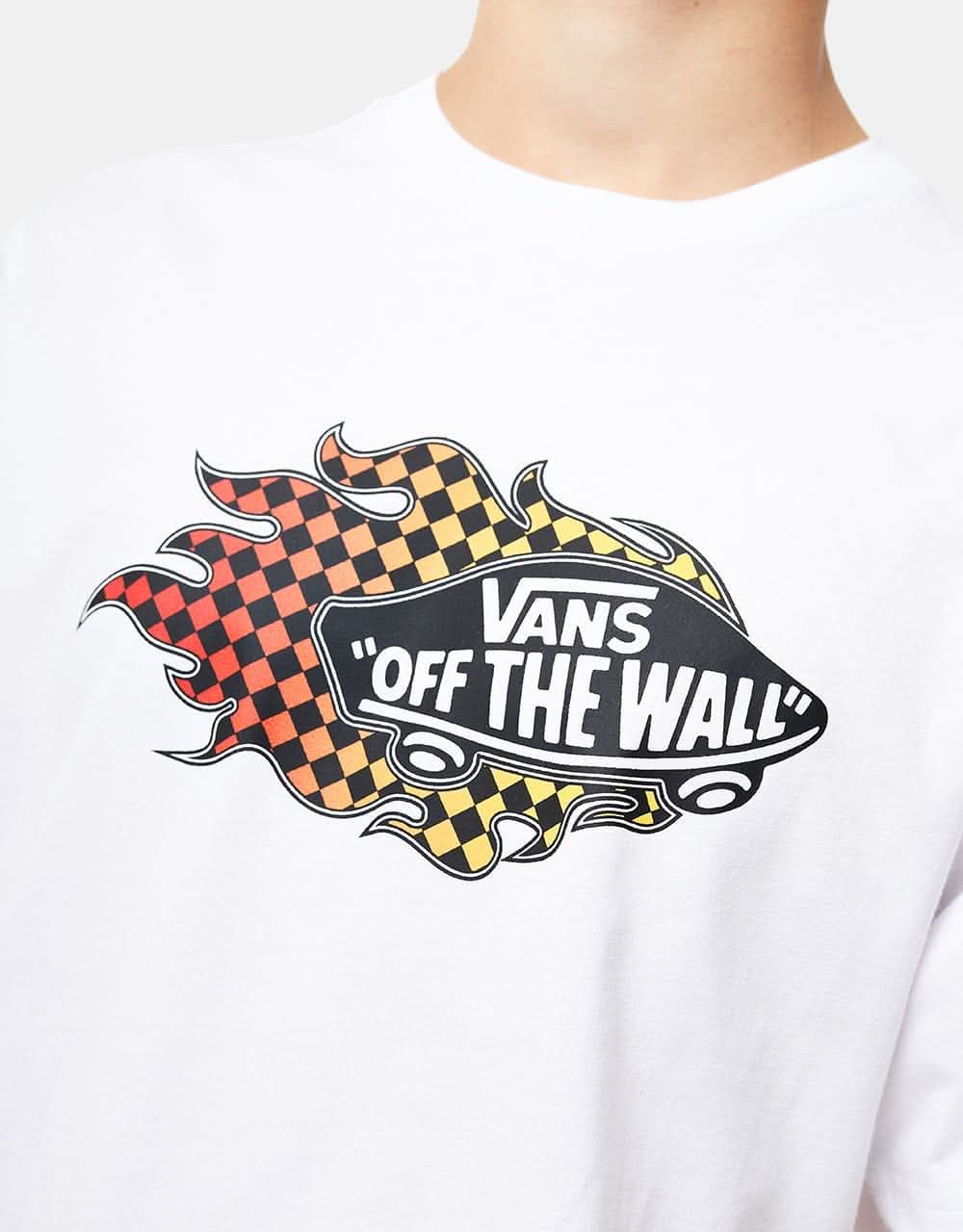 Vans Flame Kids T-Shirt - White