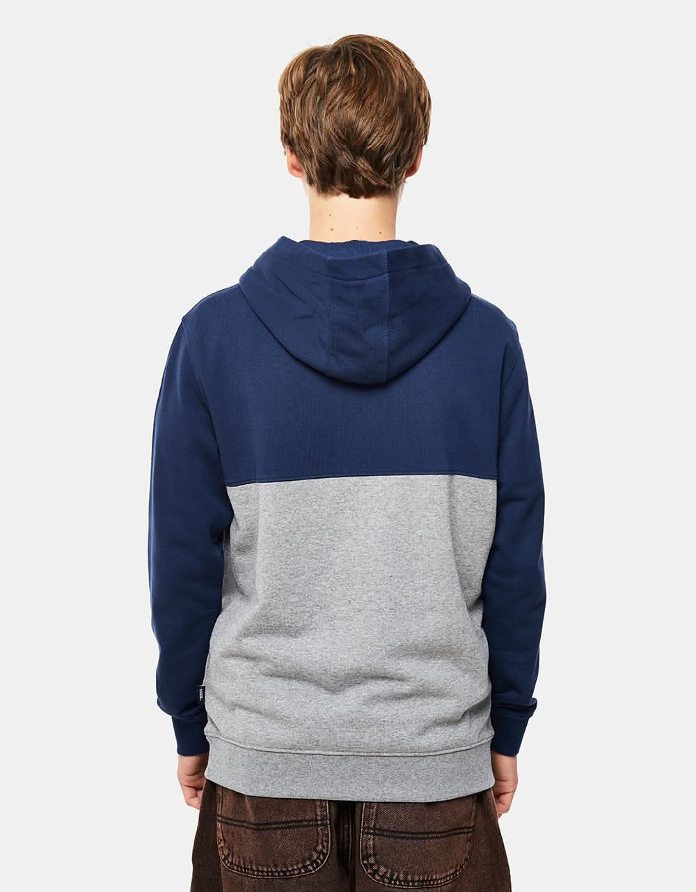 Vans Classic Block Kids Pullover Hoodie - Dress Blues/Cement Heather