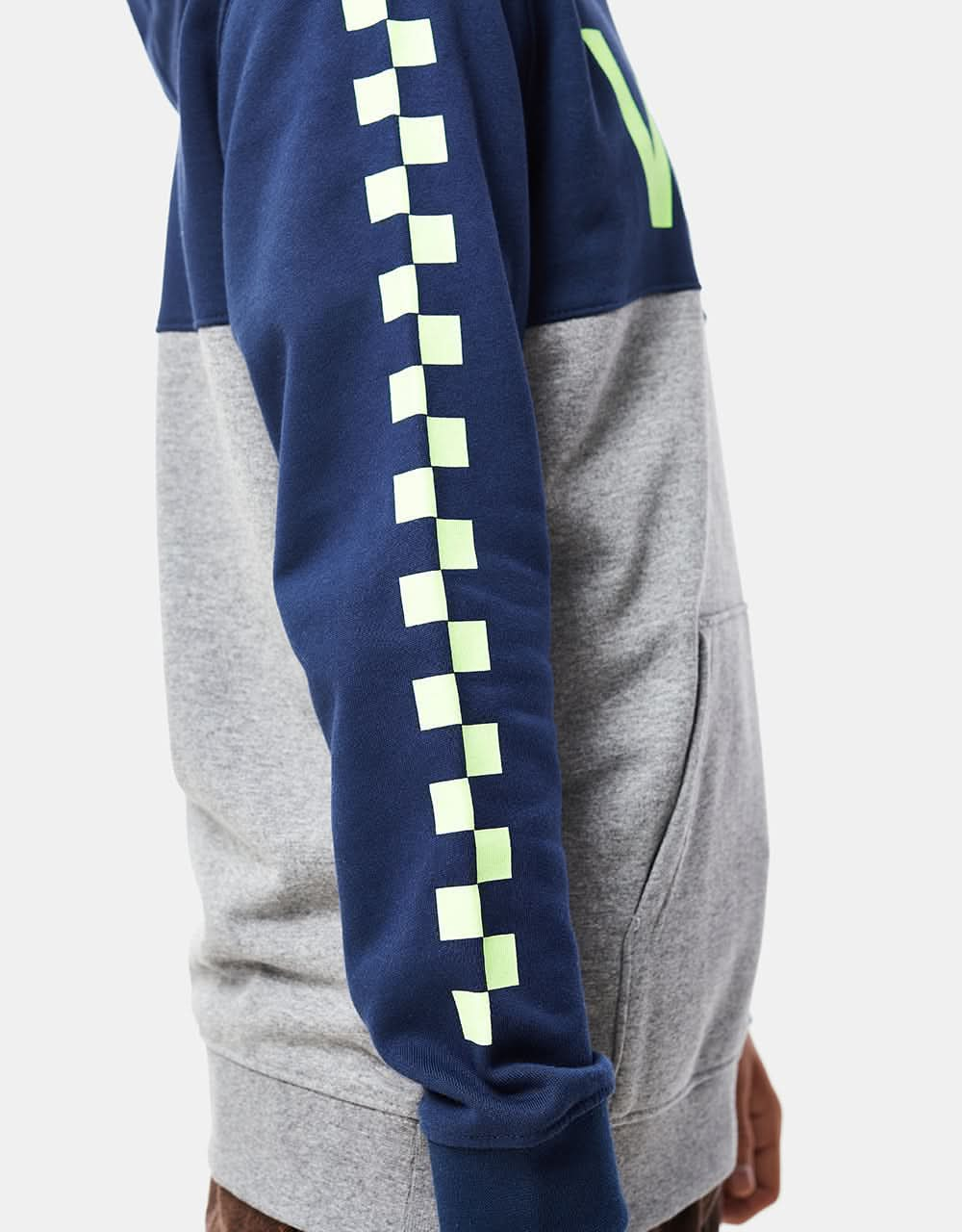 Vans Classic Block Kids Pullover Hoodie - Dress Blues/Cement Heather