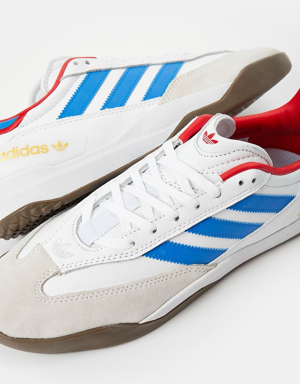 adidas Copa Nationale Skate Shoes - White/Bluebird/Scarlet