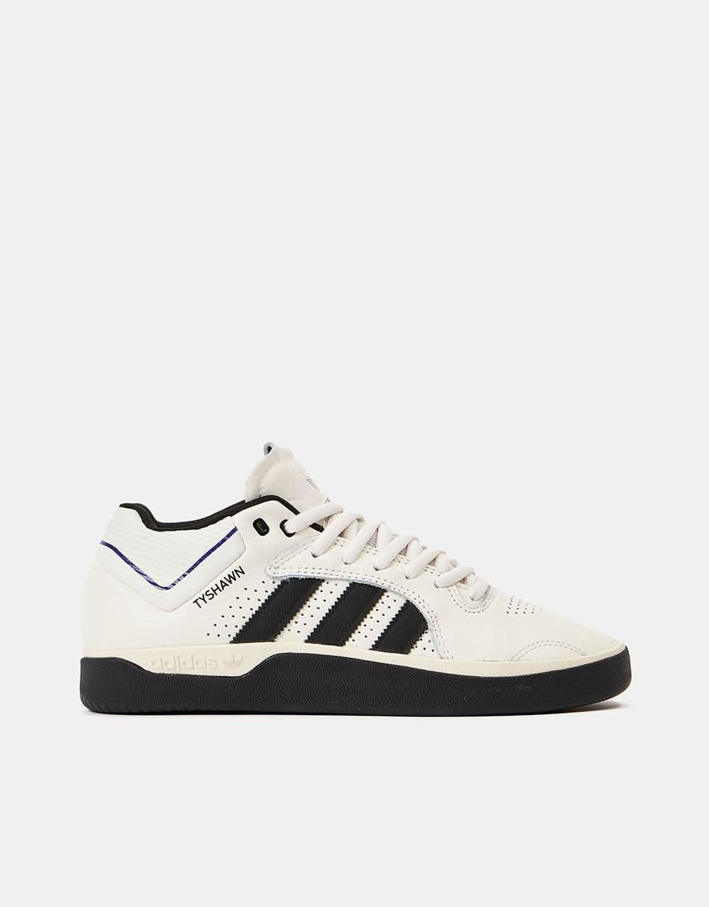 adidas Tyshawn Skate Shoes - Cloud White/Core Black/Collegiate Purple