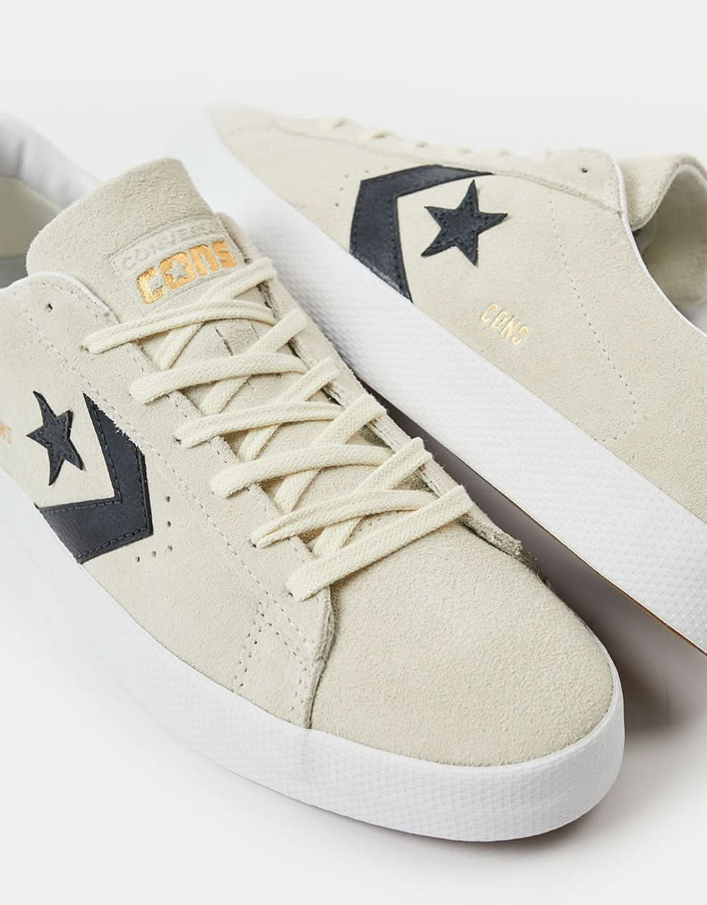 Converse Pro Leather Vulcanized Skate Shoes - Egret/Black/Egret