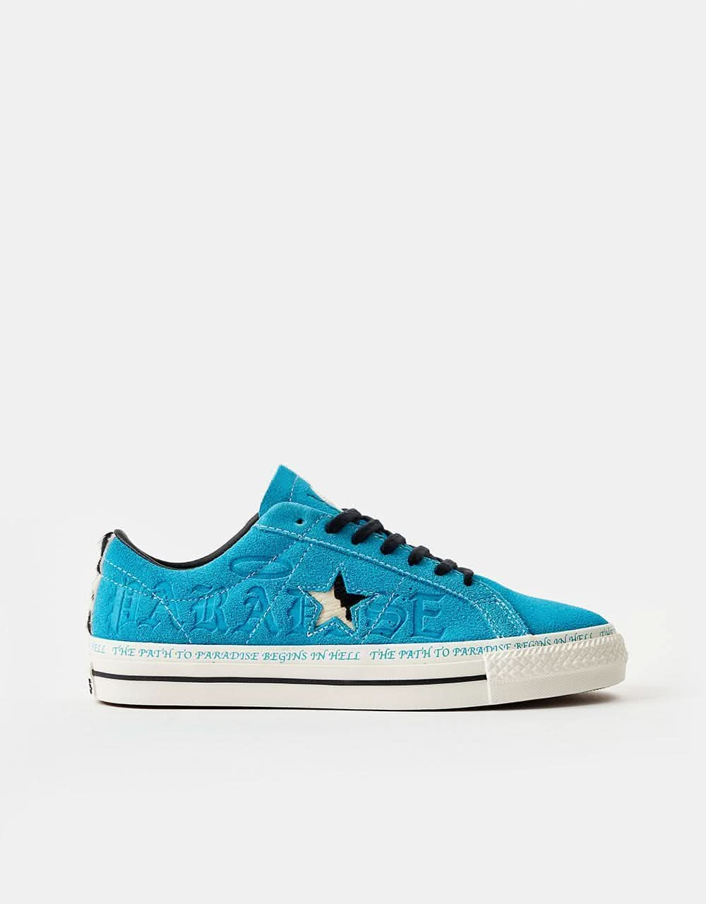 Converse x Paradise One Star Pro Sean Pablo Skate Shoes - Rapid Teal/Black/Egret