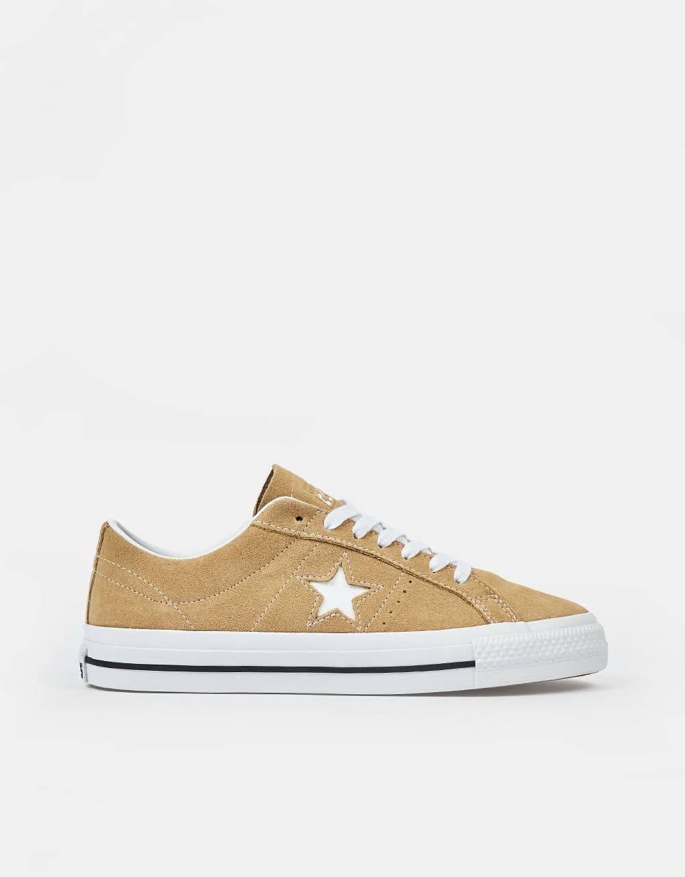 Chaussures de skate Converse One Star Pro Ox en daim - Kaki Nomad/Noir/Aigrette