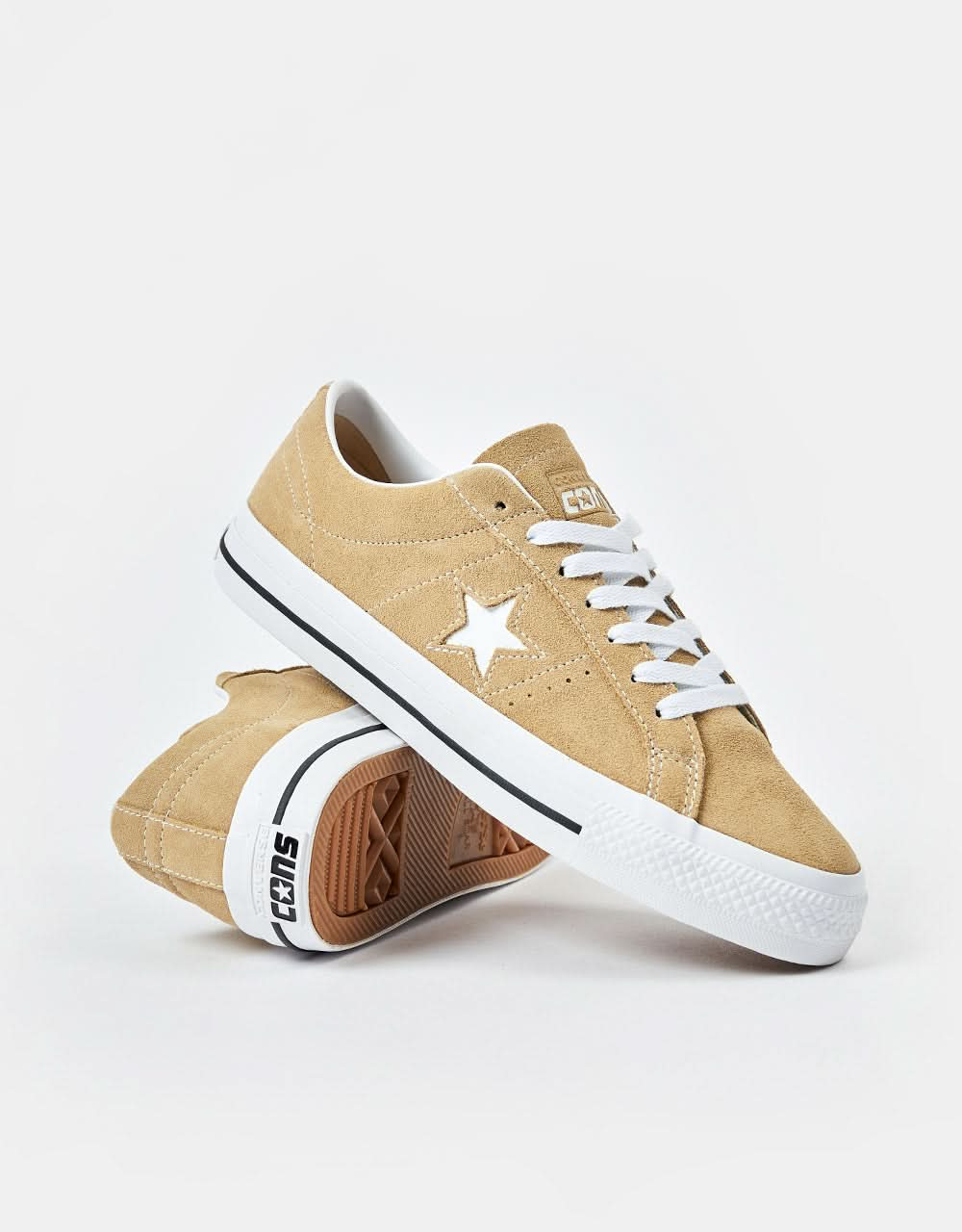 Converse One Star Pro Ox Suede zapatos de skate - Nomad Caqui/Negro/Garza