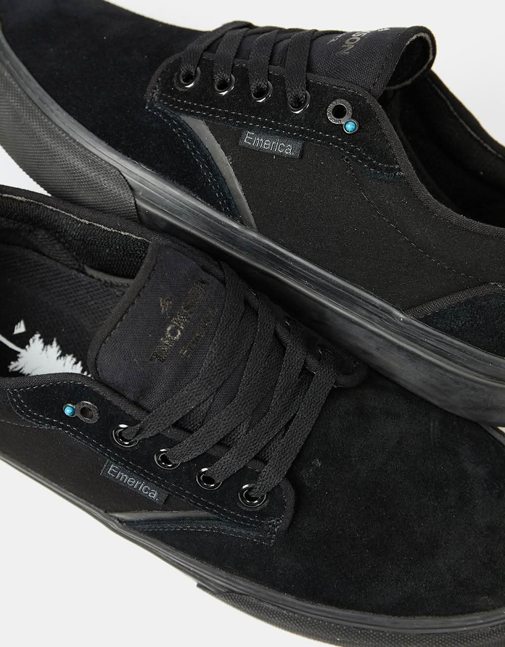 Emerica Dickson Skate Shoes - Black/Black