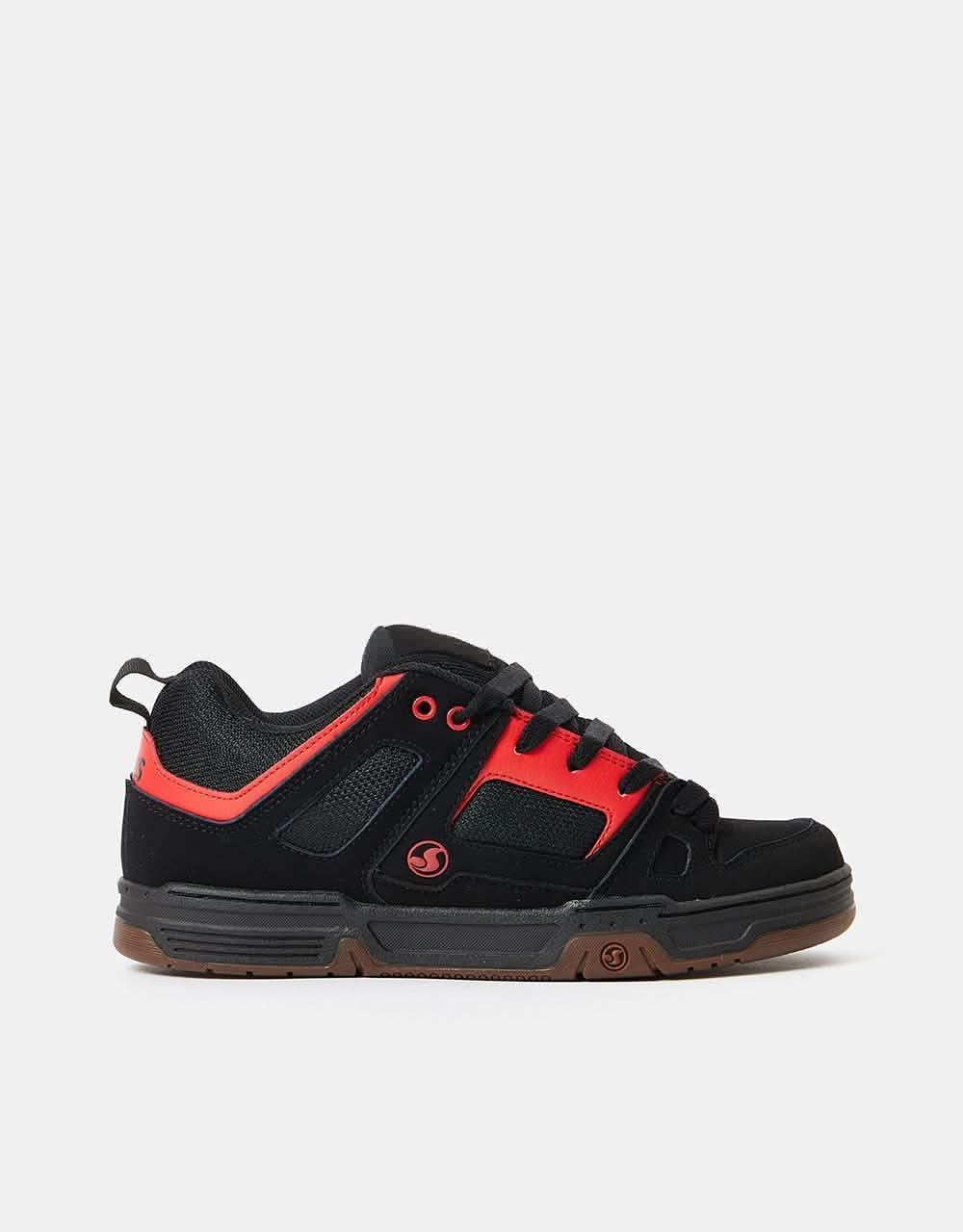 DVS Gambol Skate Shoes - Black/Red/Gum Nubuck