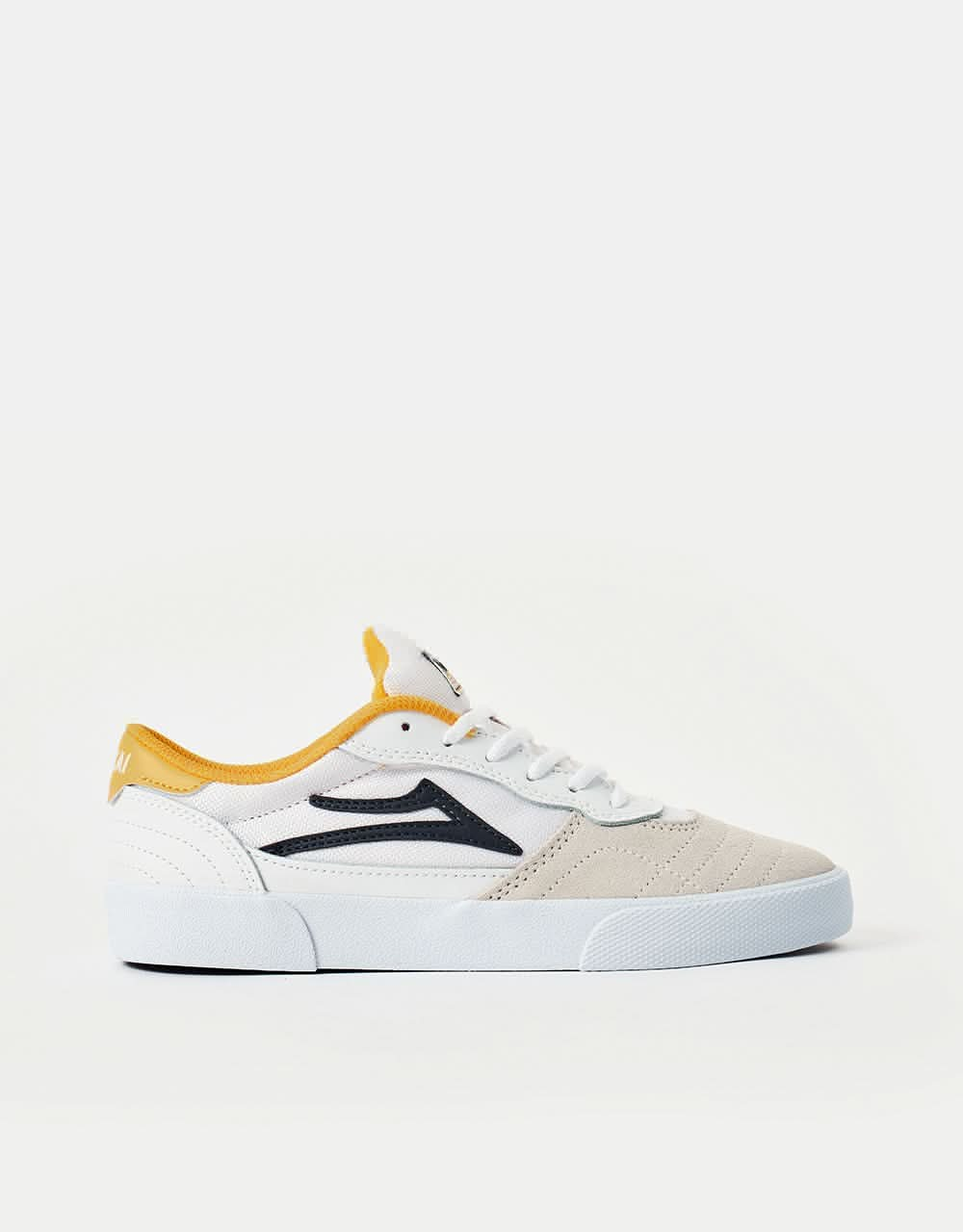 Lakai Cambridge Skate Shoes - White/Navy Suede