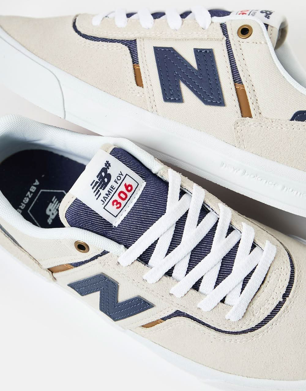 New Balance Numeric Jamie Foy 306 Skate Shoes - Sea Salt/Navy