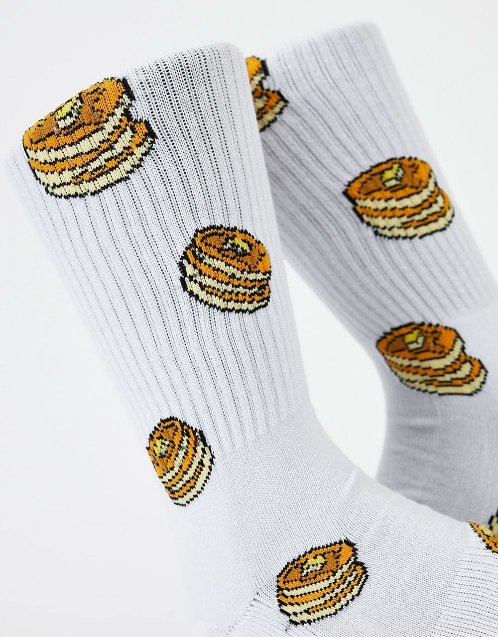 Route One Pancakes Socks - White