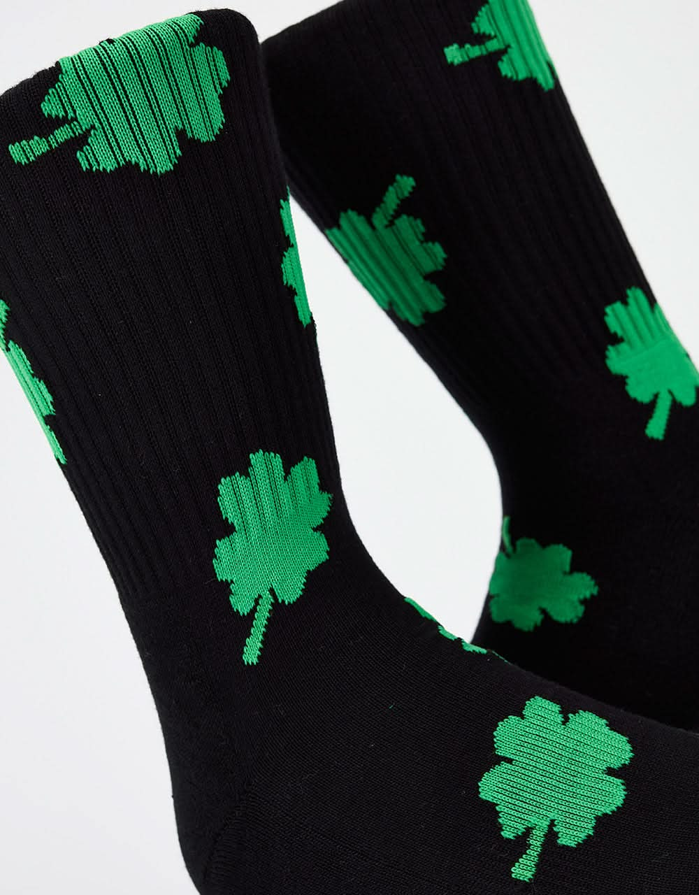 Route One Four Leaf Socks - Black