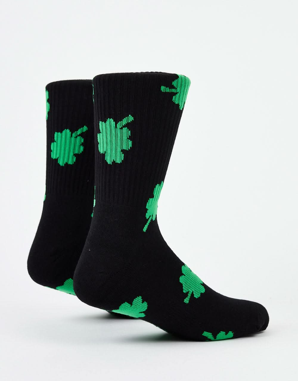 Route One Four Leaf Socks - Black