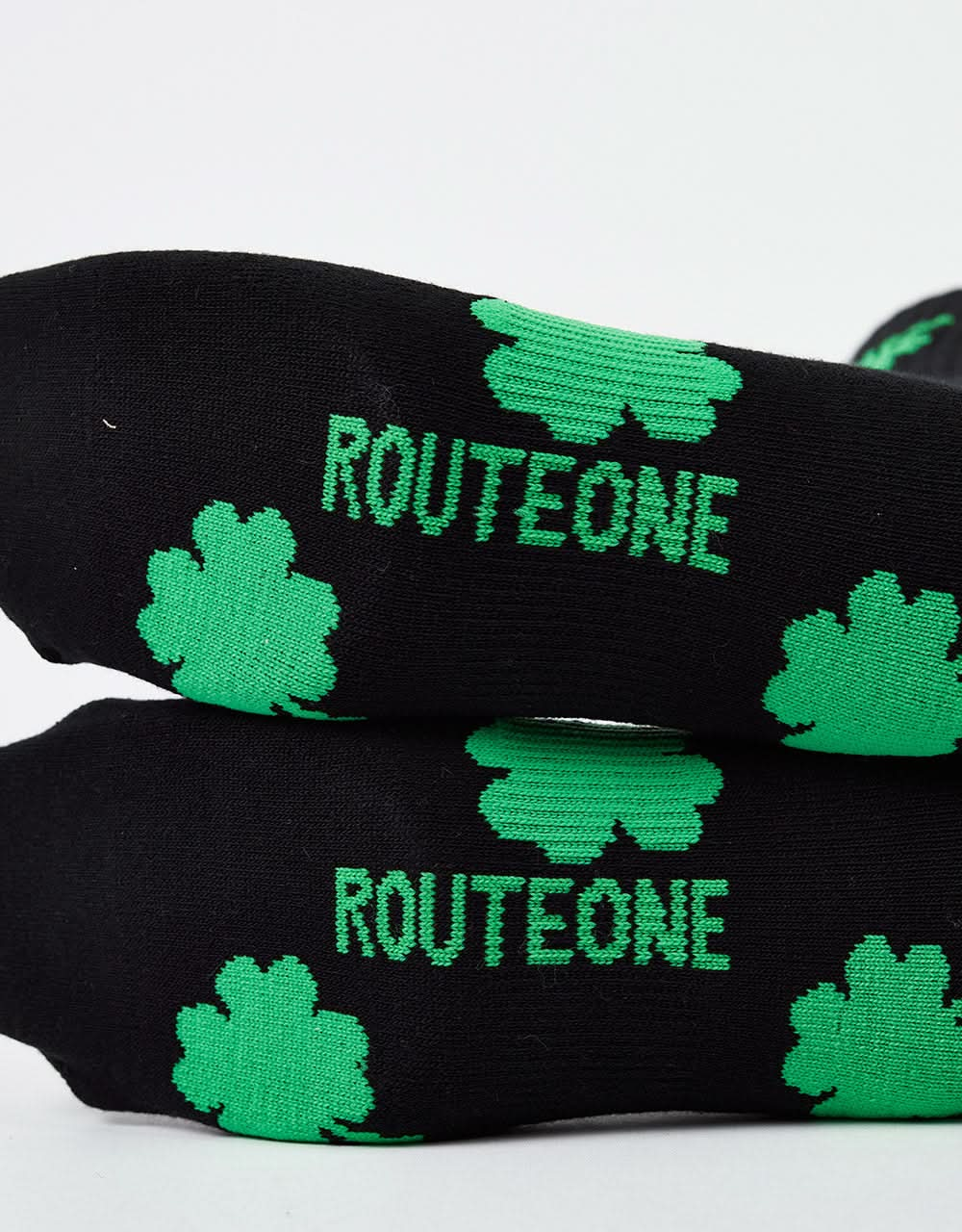 Route One Four Leaf Socken – Schwarz