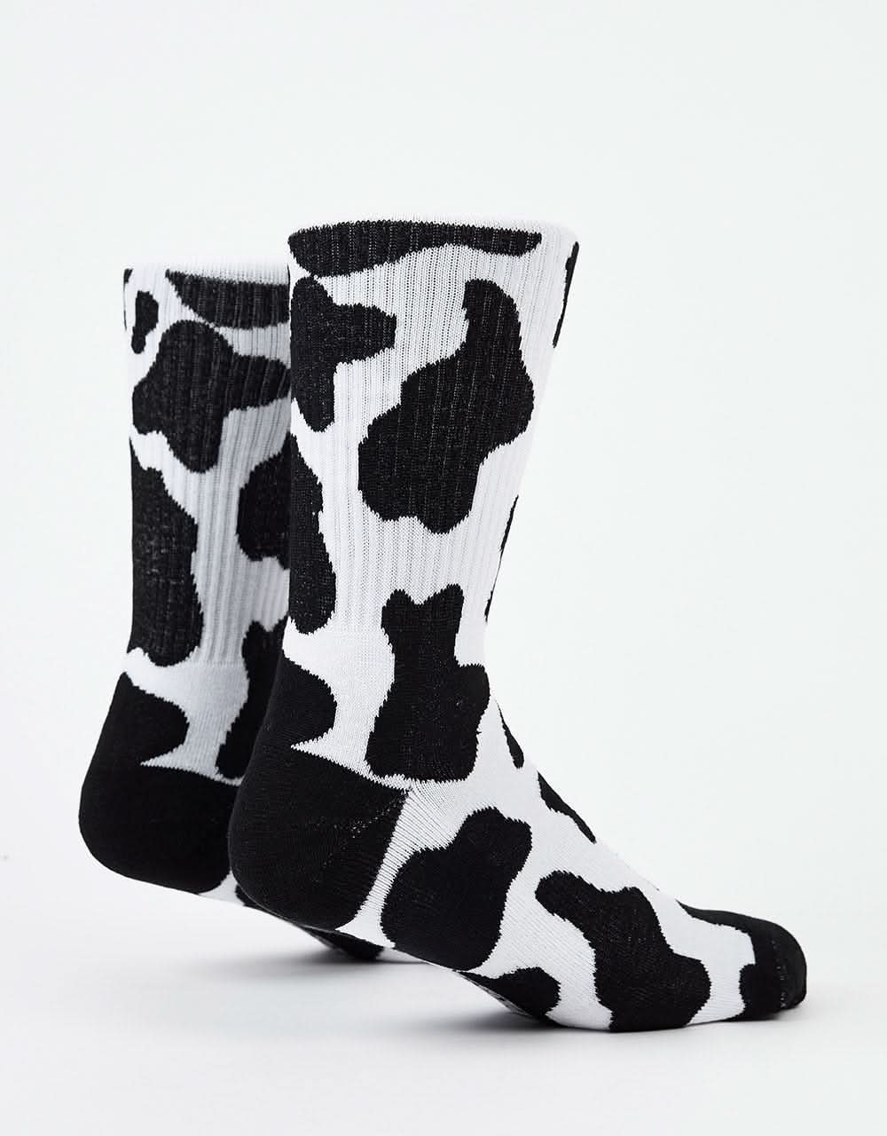 Route One Cow Socks - White