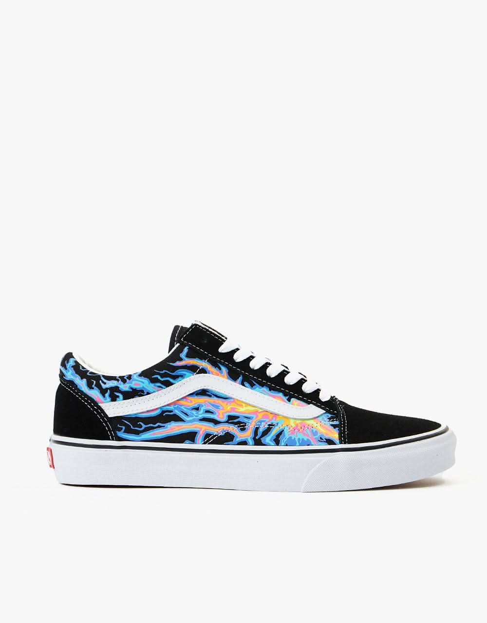 Vans Old Skool Skate Shoes - (Electric Flame) Black/True White