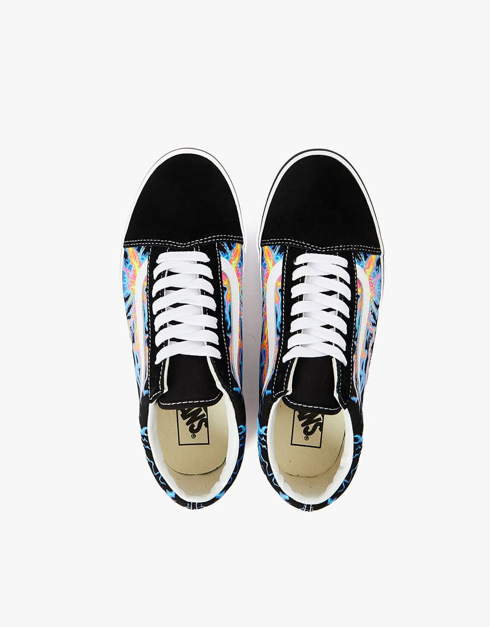 Vans Old Skool Skate Shoes - (Electric Flame) Black/True White