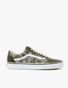 Vans Old Skool Skate Shoes - (Peace Paisley) Grape Leaf/True White