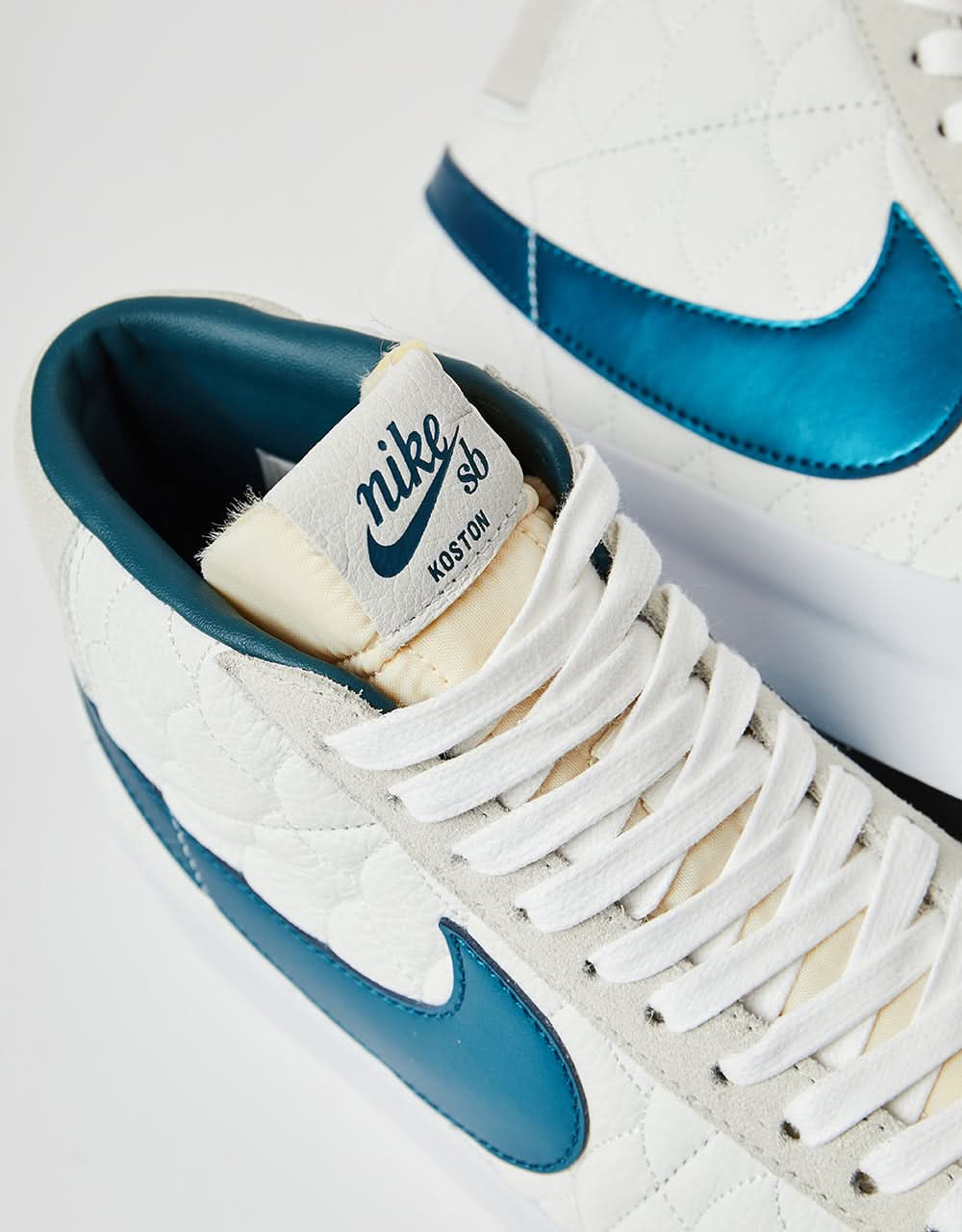 Nike SB Zoom Blazer Mid Skate Shoes - Summit White/Nightshade-White