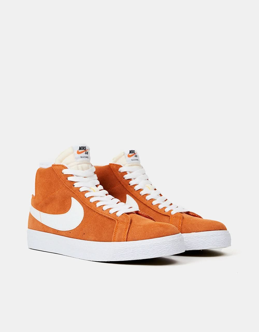 Nike SB Zoom Blazer Mid Skate Shoes - Safety Orange/White-Safety Orange-White