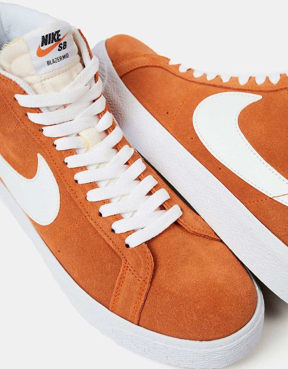 Nike SB Zoom Blazer Mid Skate Shoes - Safety Orange/White-Safety Orange-White