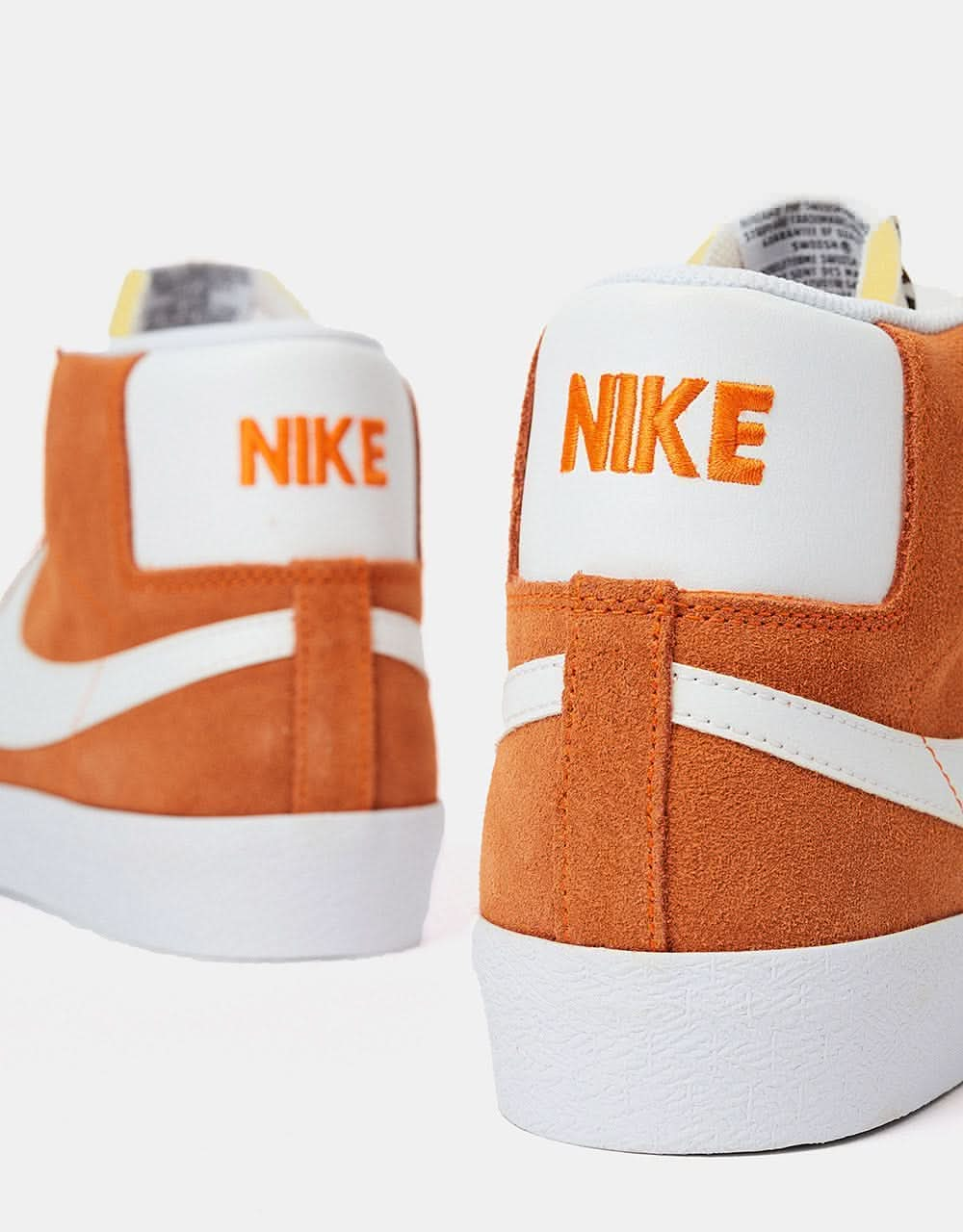 Nike SB Zoom Blazer Mid Skate Shoes - Safety Orange/White-Safety Orange-White