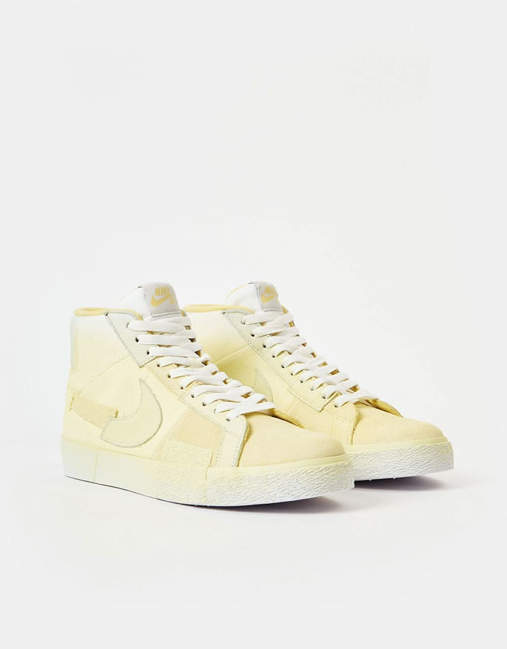 Nike SB Zoom Blazer Mid Premium Skate Shoes - Lemon Wash/Lemon Wash-Lemon Wash-White