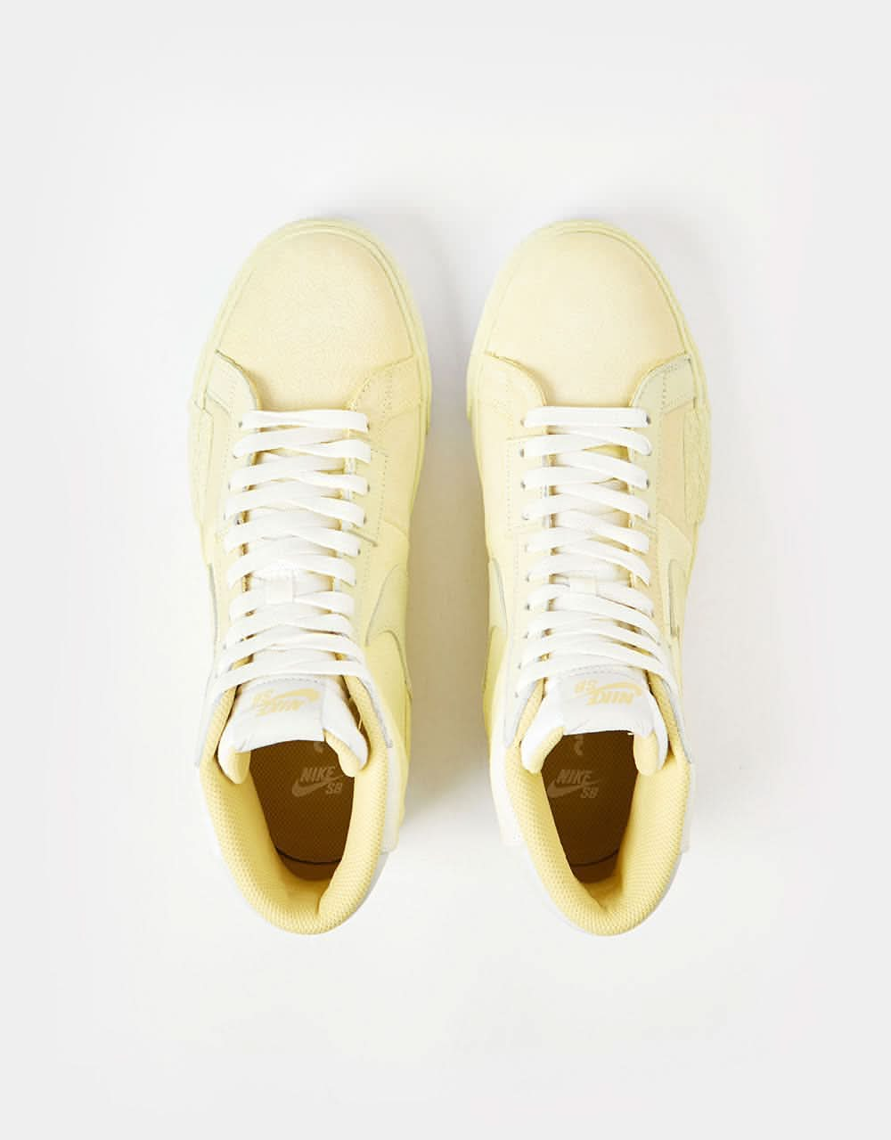 Nike SB Zoom Blazer Mid Premium Skate Shoes - Lemon Wash/Lemon Wash-Lemon Wash-White