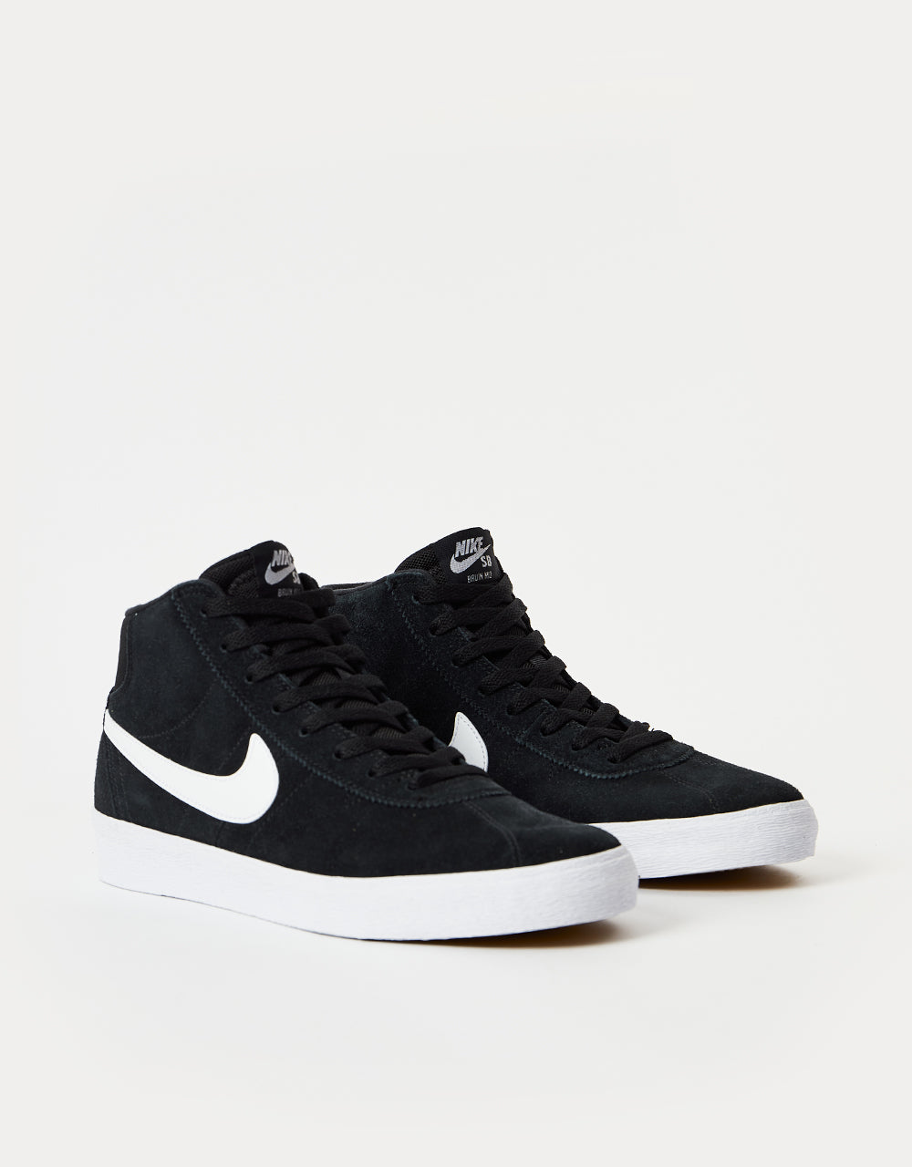 Nike SB Bruin High Skateschuhe – Schwarz/Weiß-Schwarz-Gummi Hellbraun