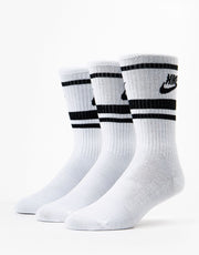 Nike Sportswear Everyday Essential paquete de 3 calcetines - Blanco/Negro/Negro