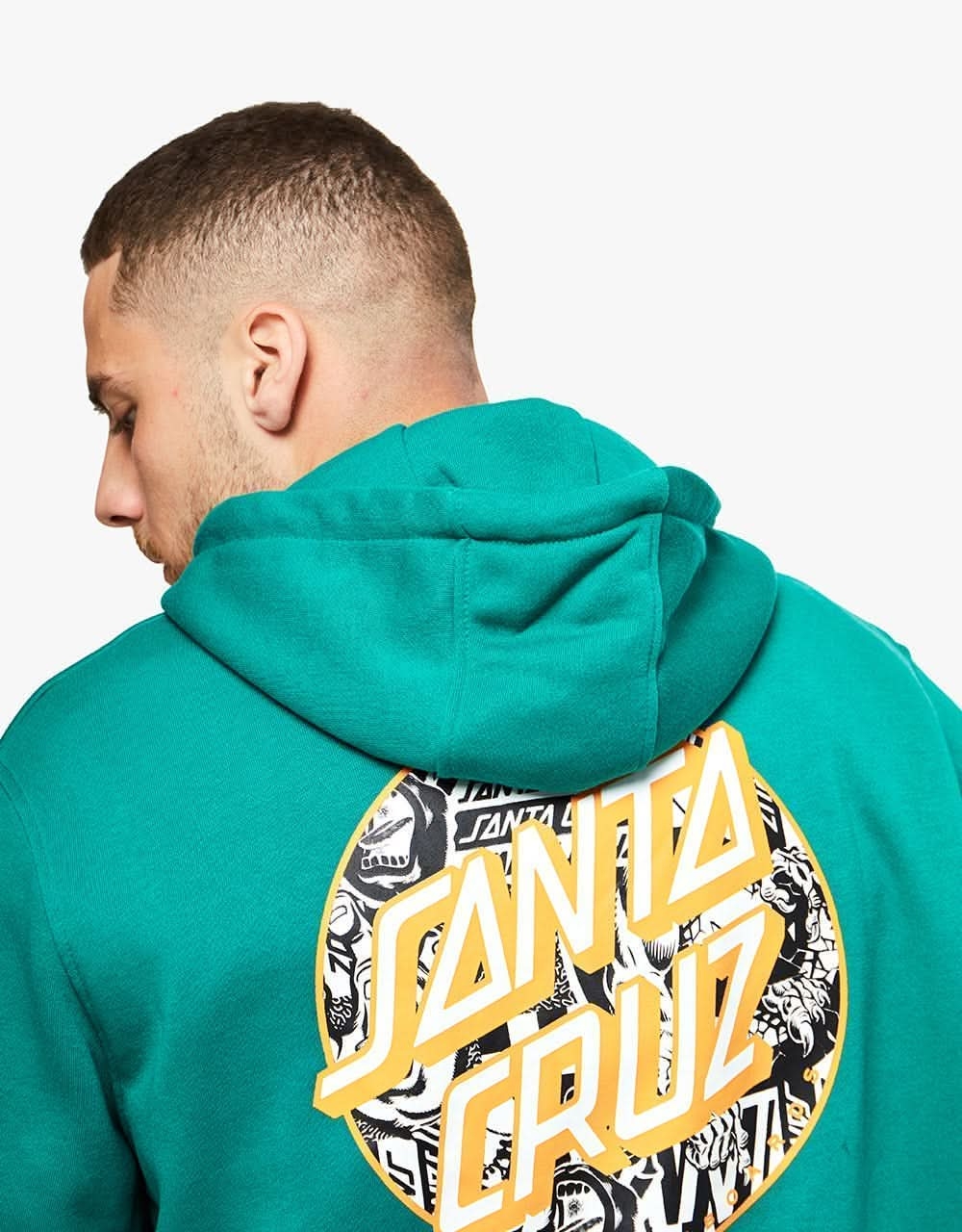 Santa Cruz Flier Dot Pullover Hoodie - Ivy Green