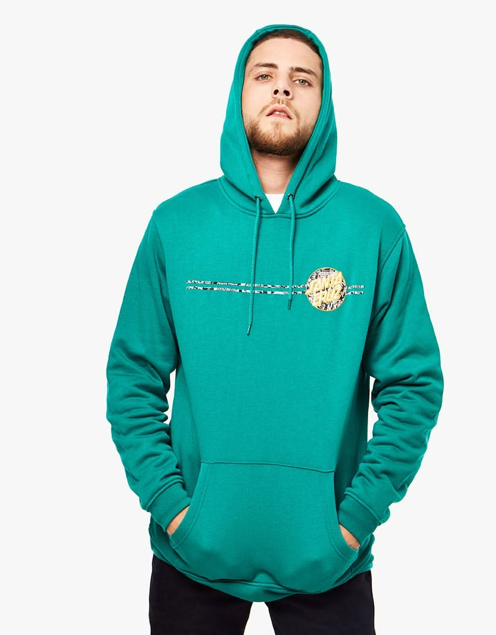 Santa Cruz Flier Dot Pullover Hoodie - Ivy Green