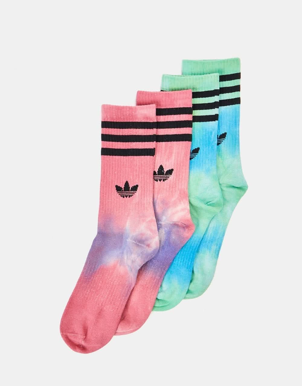 adidas Batik Crew 2 Pack Socks - Pulse Magenta/Black