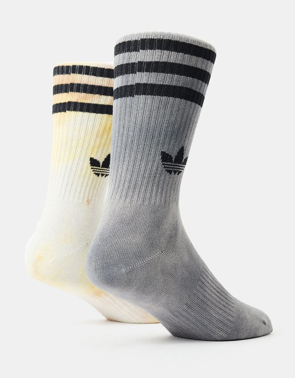 adidas Batik Crew 2 Pack Socks - MGH Solid Grey/Black