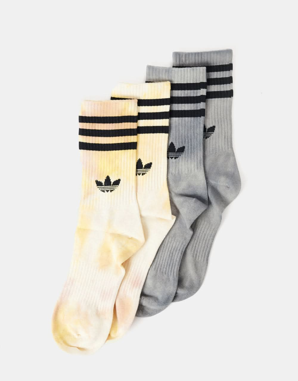 adidas Batik Crew 2 Pack Socks - MGH Solid Grey/Black