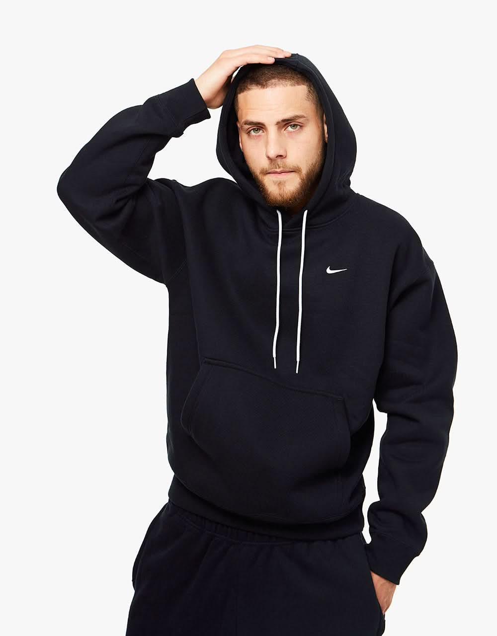 Sudadera con capucha Nike Solo Swoosh - Negro/Blanco