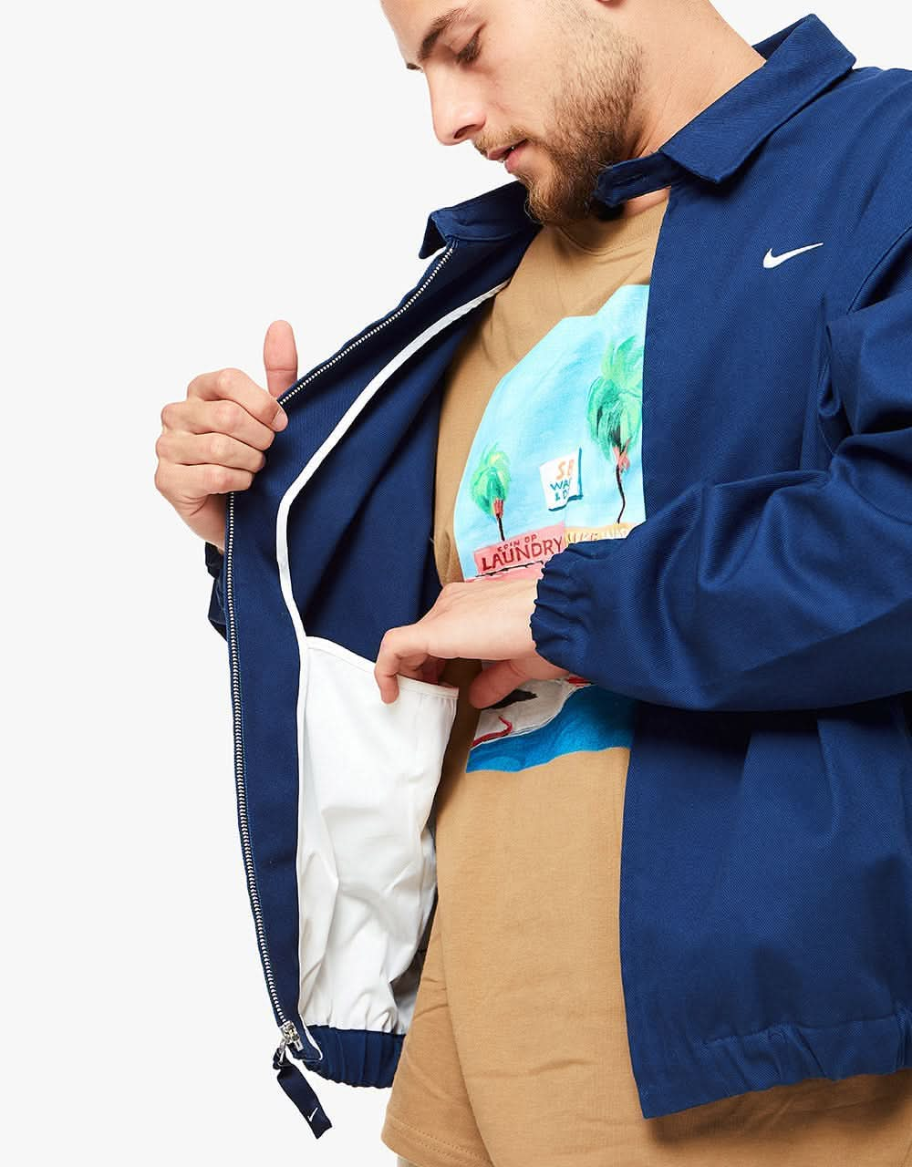 Nike Infema Jacket - Midnight Navy/White