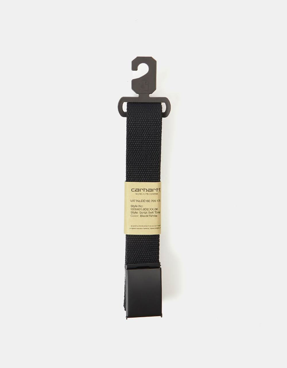 Carhartt WIP Tonal Script Web Belt - Black/Black