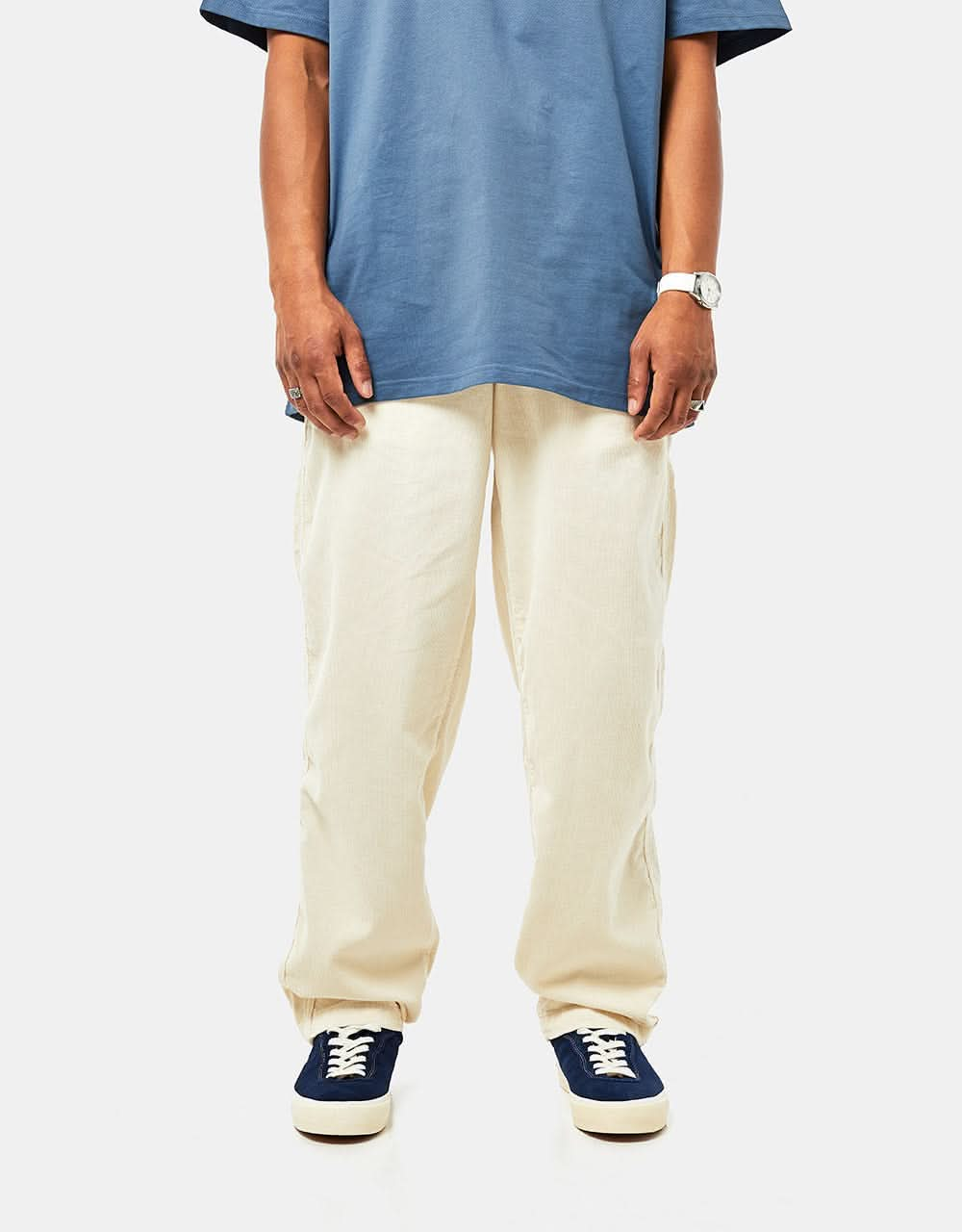 Route One Classic Cord Beach Pants - Natural