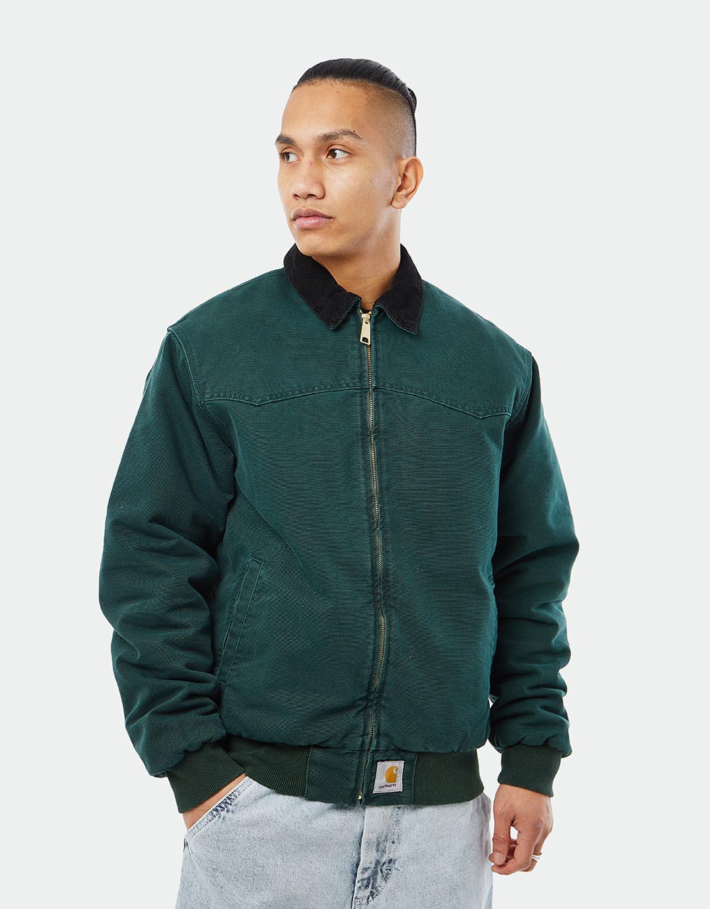 Carhartt WIP OG Santa Fe Jacket - Dark Cedar/Black (Aged Canvas)