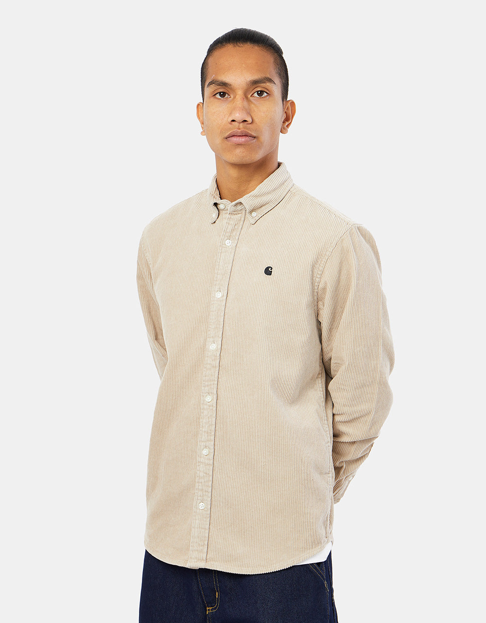 Carhartt WIP L/S Madison Cord Shirt - Wall/Black