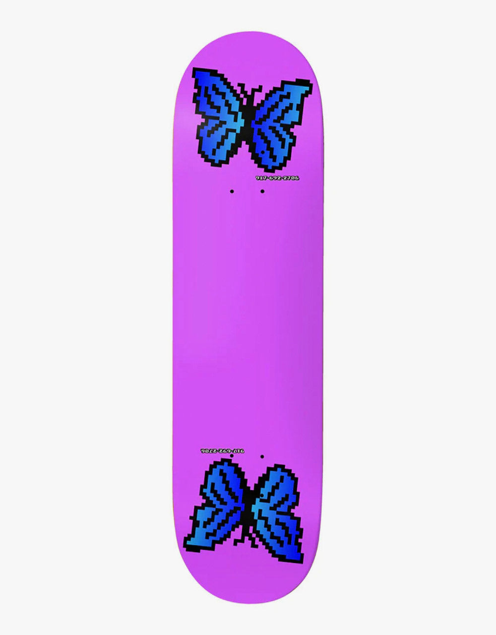 Call Me 917 Purple Butterfly Skateboard Deck - 8.25"