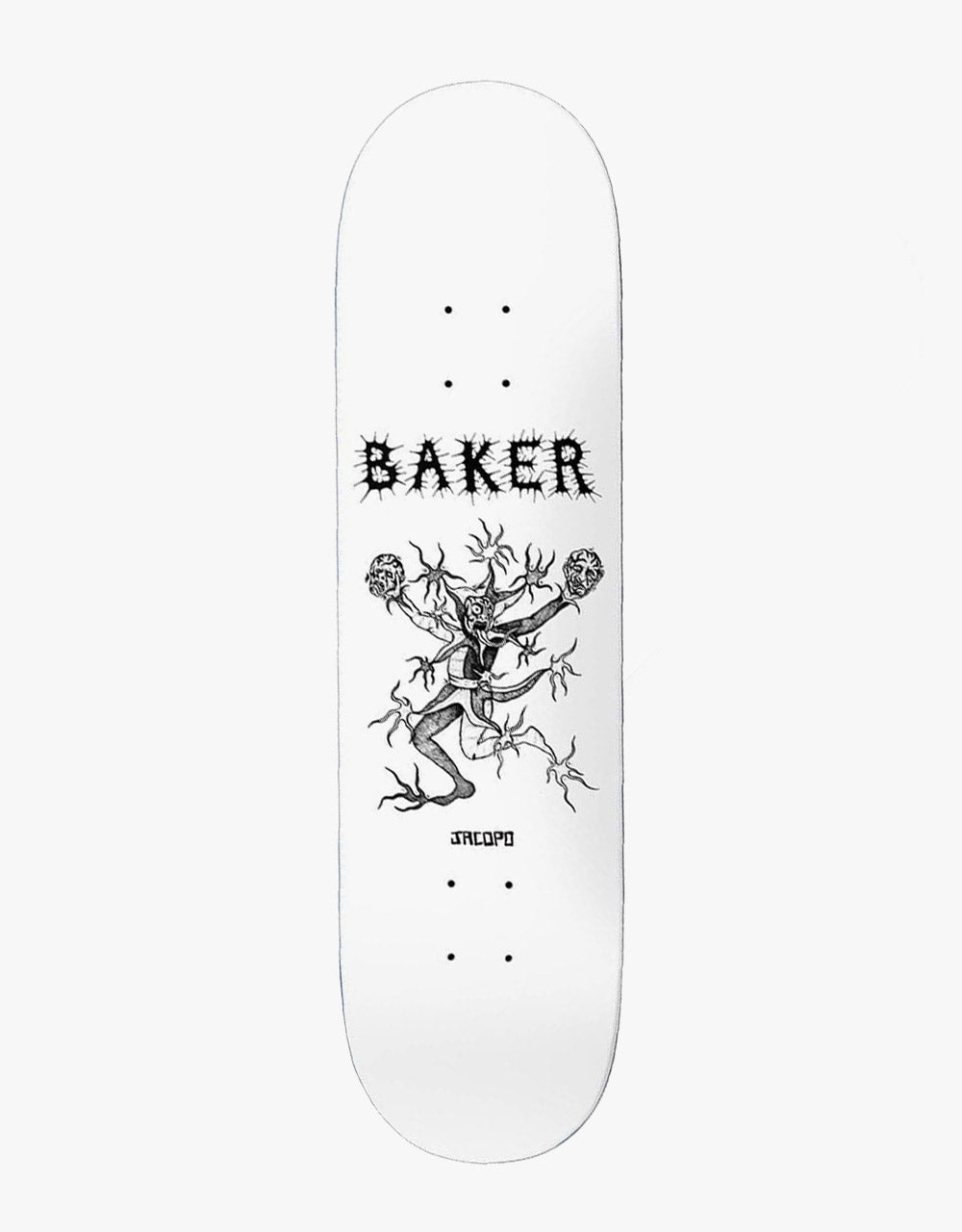 Baker Jacopo Misty Flip Judo Chop Skateboard Deck - 8.25"