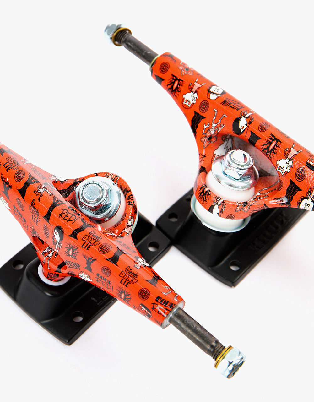 Krux x Stranger Things Code Red K5 8.0 Standard Skateboard Trucks (Pair)